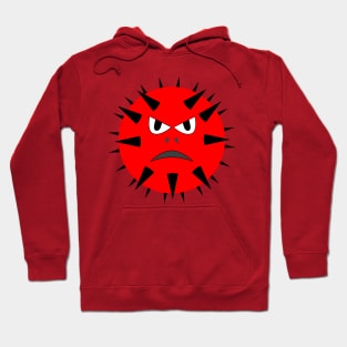 red scary monster face Hoodie